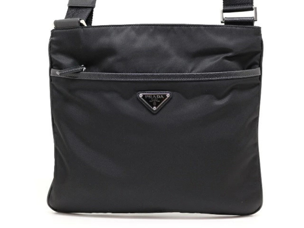 Prada bag shoulder Saffiano leather black
